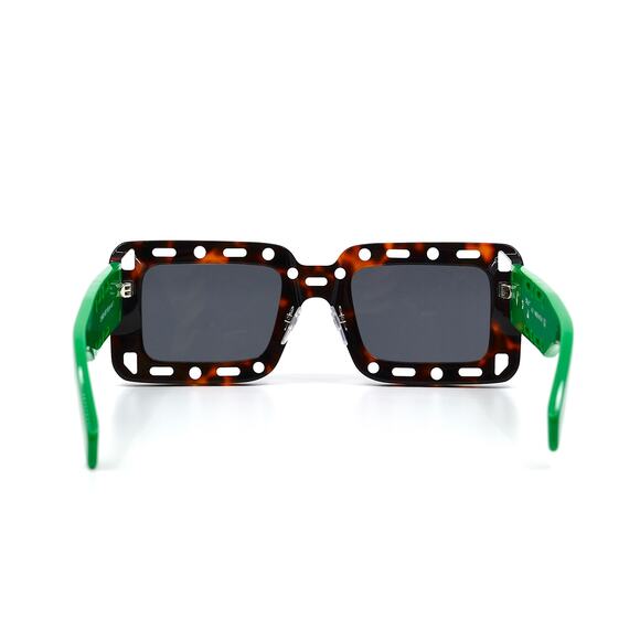 OFF-WHITE 0ER1025 HAVANA GREEN GREY WOMEN'S AUTHENTIC SUNGLASSES - Picture 7 of 12